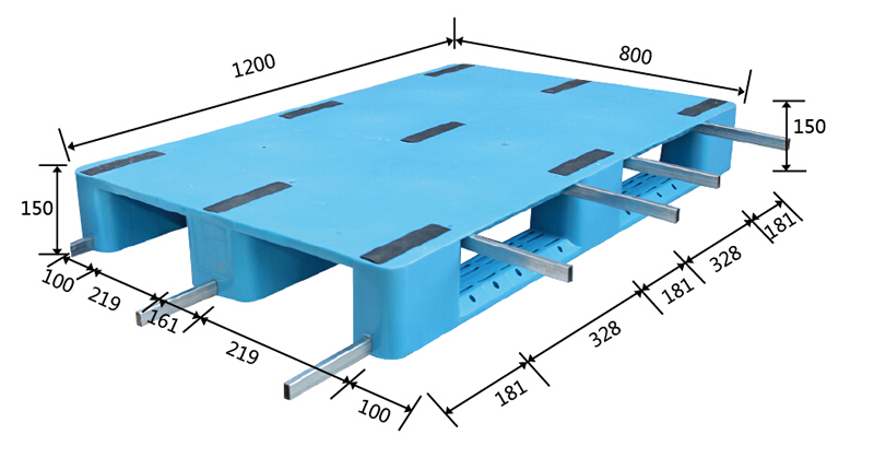 1280川字平板塑料托盤